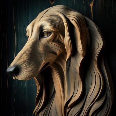 3D model st Saluki dog (STL)